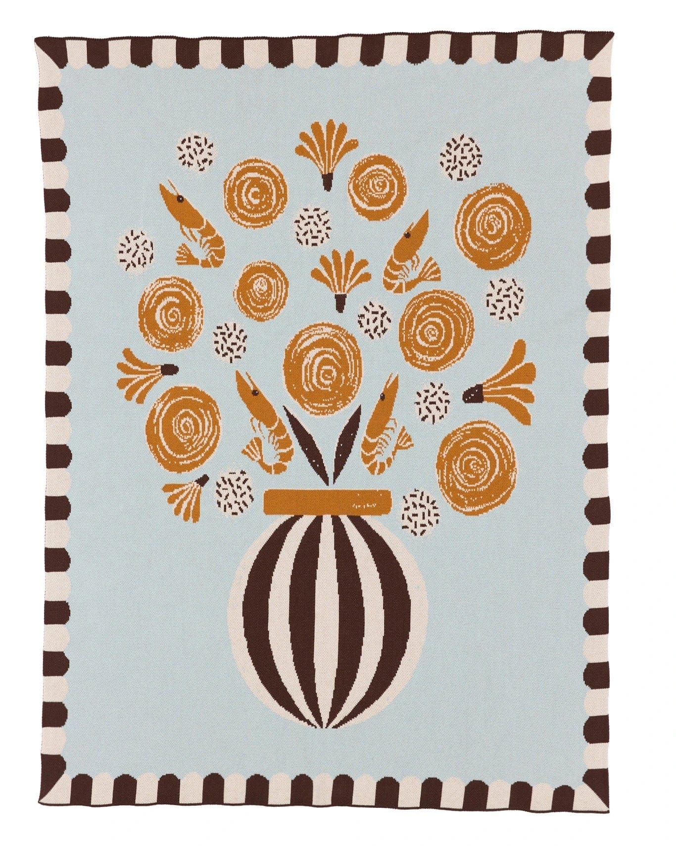 Biquette Throw Blanket Cocktail Hour in Egyptian Cotton Le Bouquet