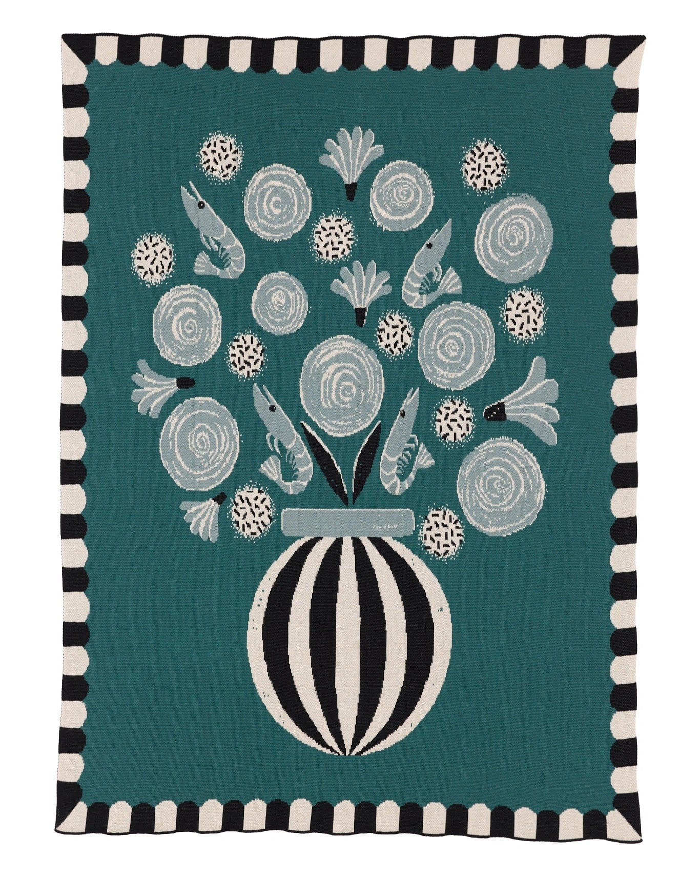 Biquette Throw Blanket Going Swimming in Egyptian Cotton Le Bouquet