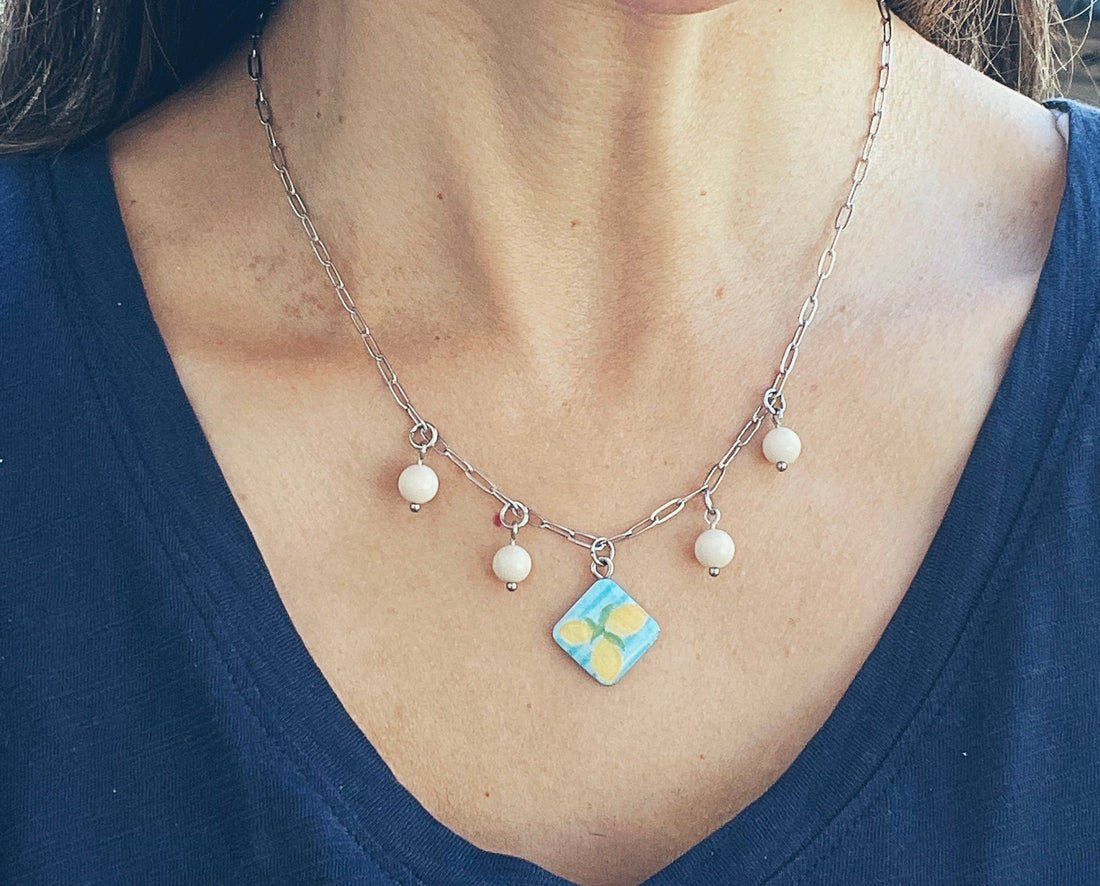 Lemon Americana Charm Necklace