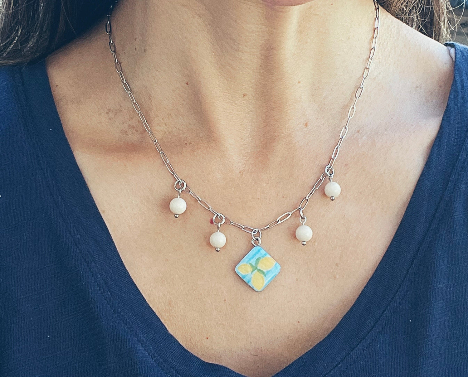 Lemon Americana Charm Necklace