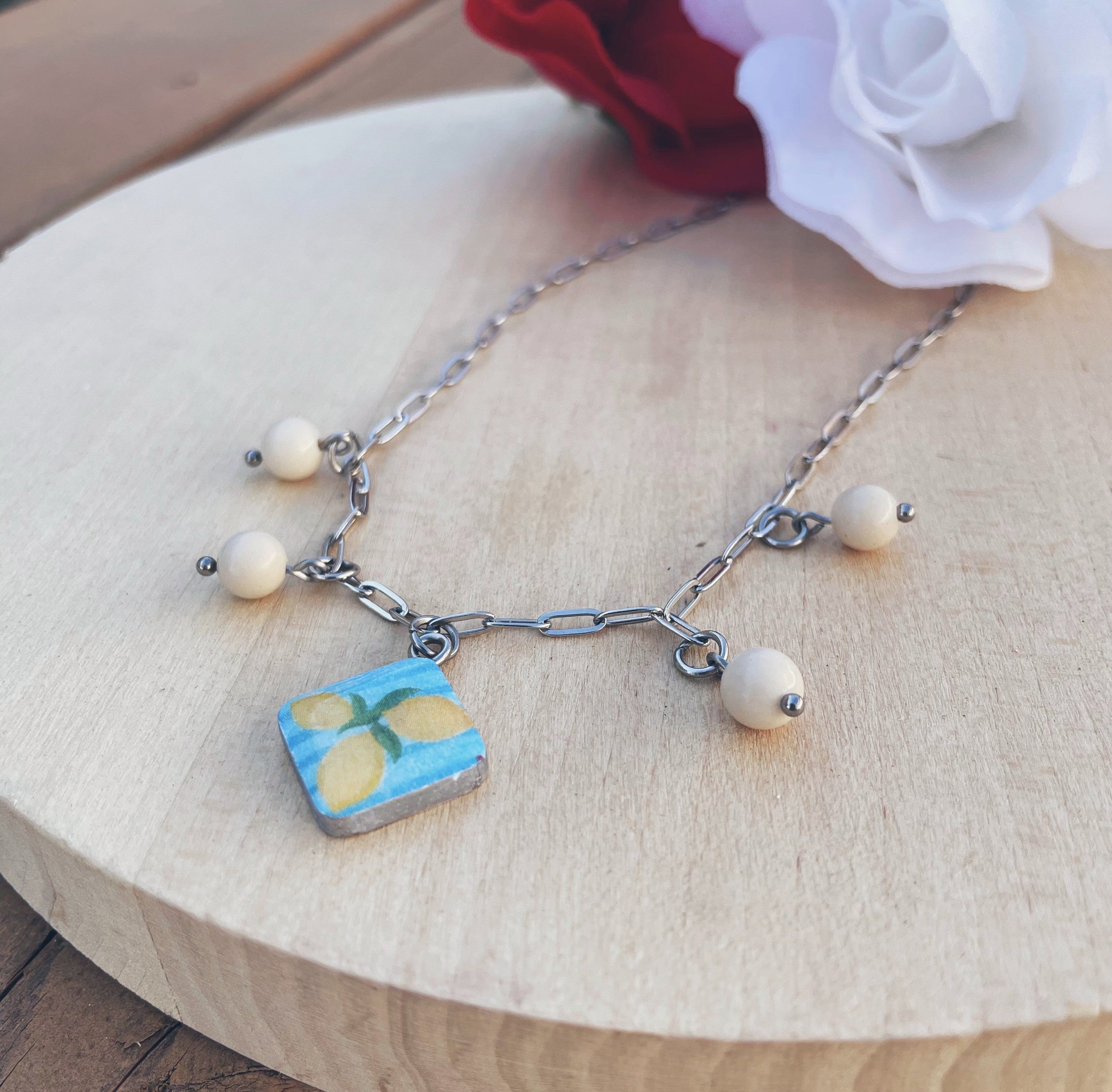 Lemon Americana Charm Necklace