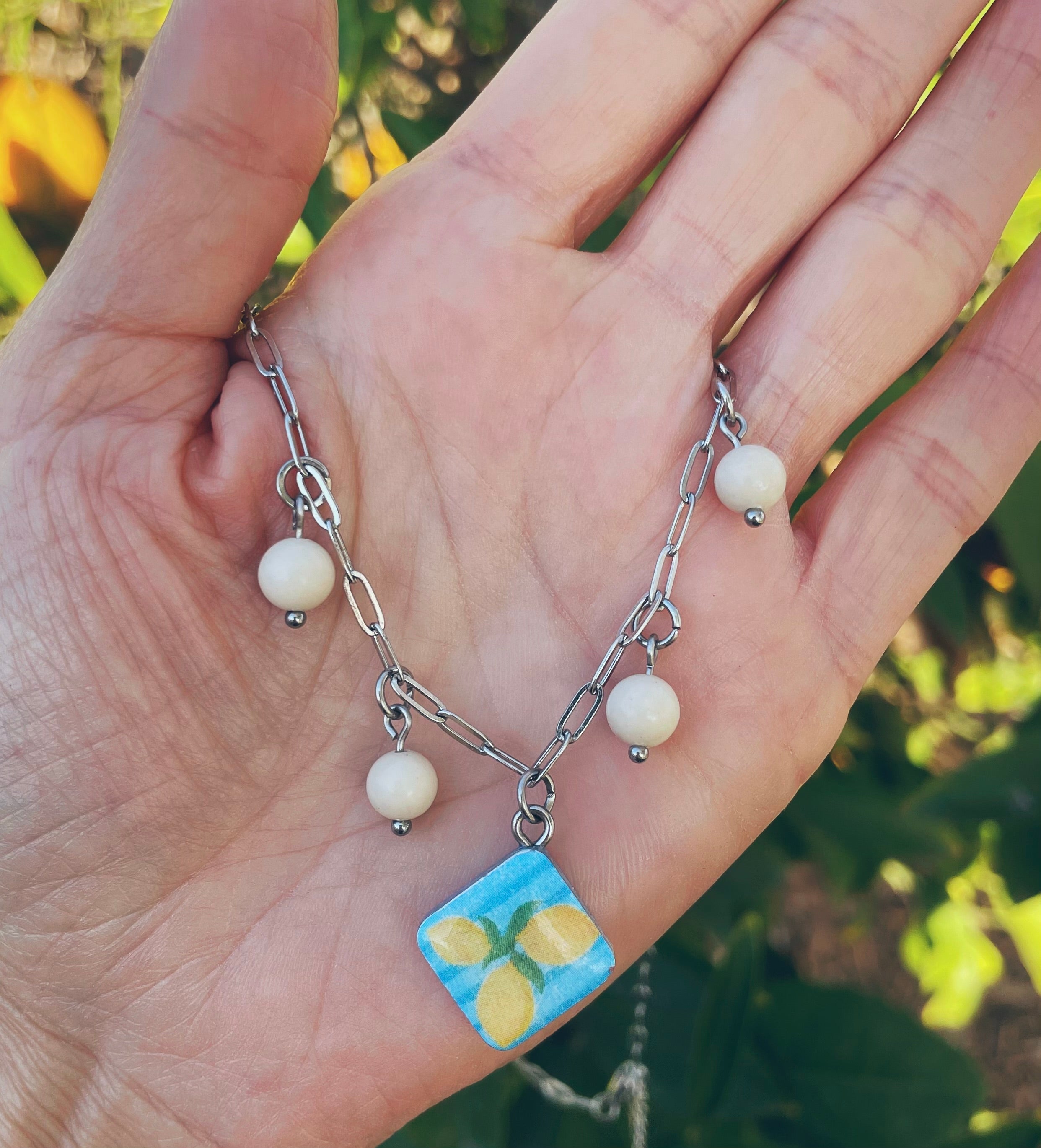 Lemon Americana Charm Necklace