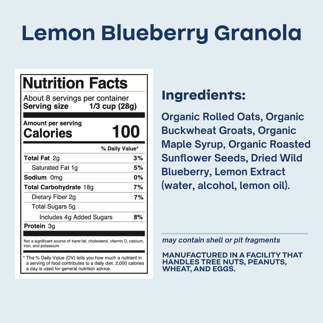 Rooted Living Granola Blueberry Lemon Granola
