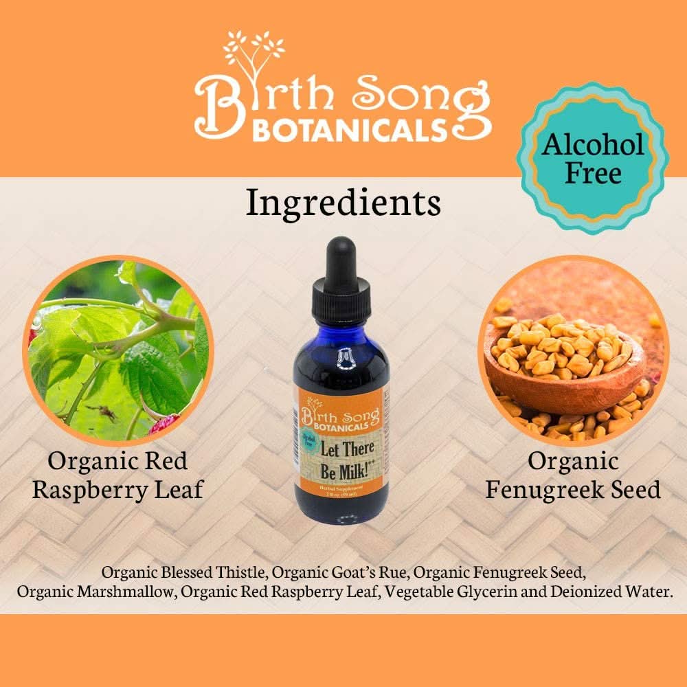 Birth Song Botanicals Co. Tinctures Default Let There Be Milk! Herbal Tincture – Alcohol-Free Botanical Blend (4 oz)