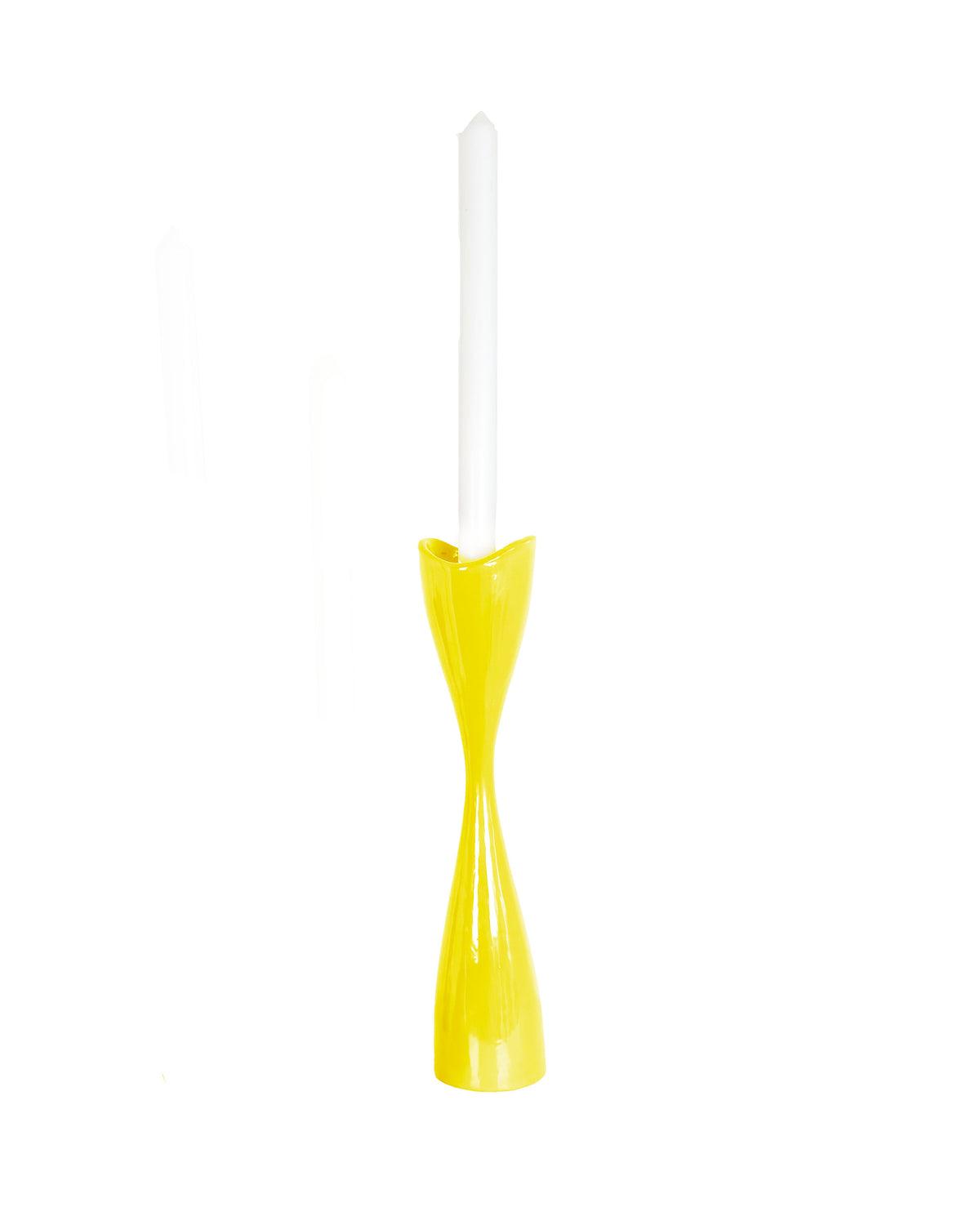 Tulip Candlestick Holders in Limoncello Yellow