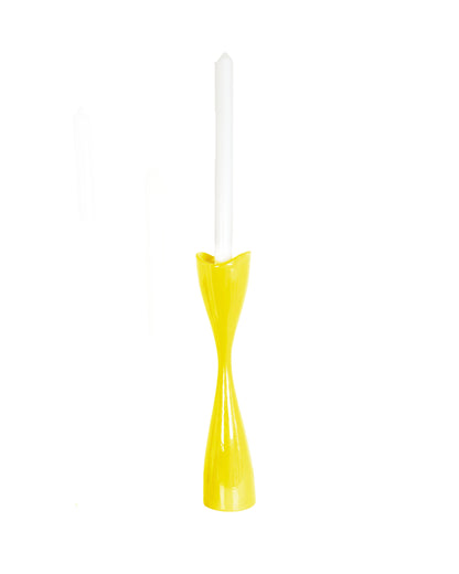 Tulip Candlestick Holders in Limoncello Yellow