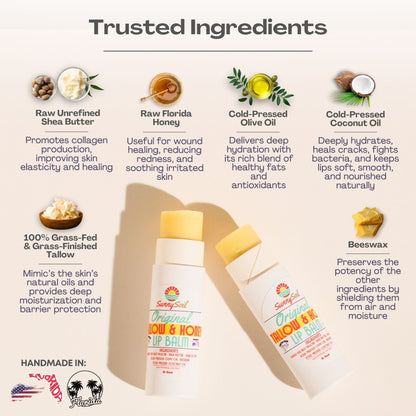 Tallow &amp; Honey Lip Balm (Pack of 3)