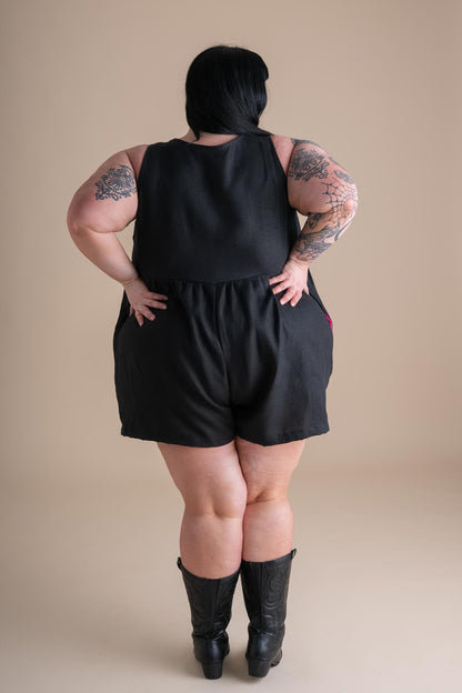 Lisbon Romper in Black
