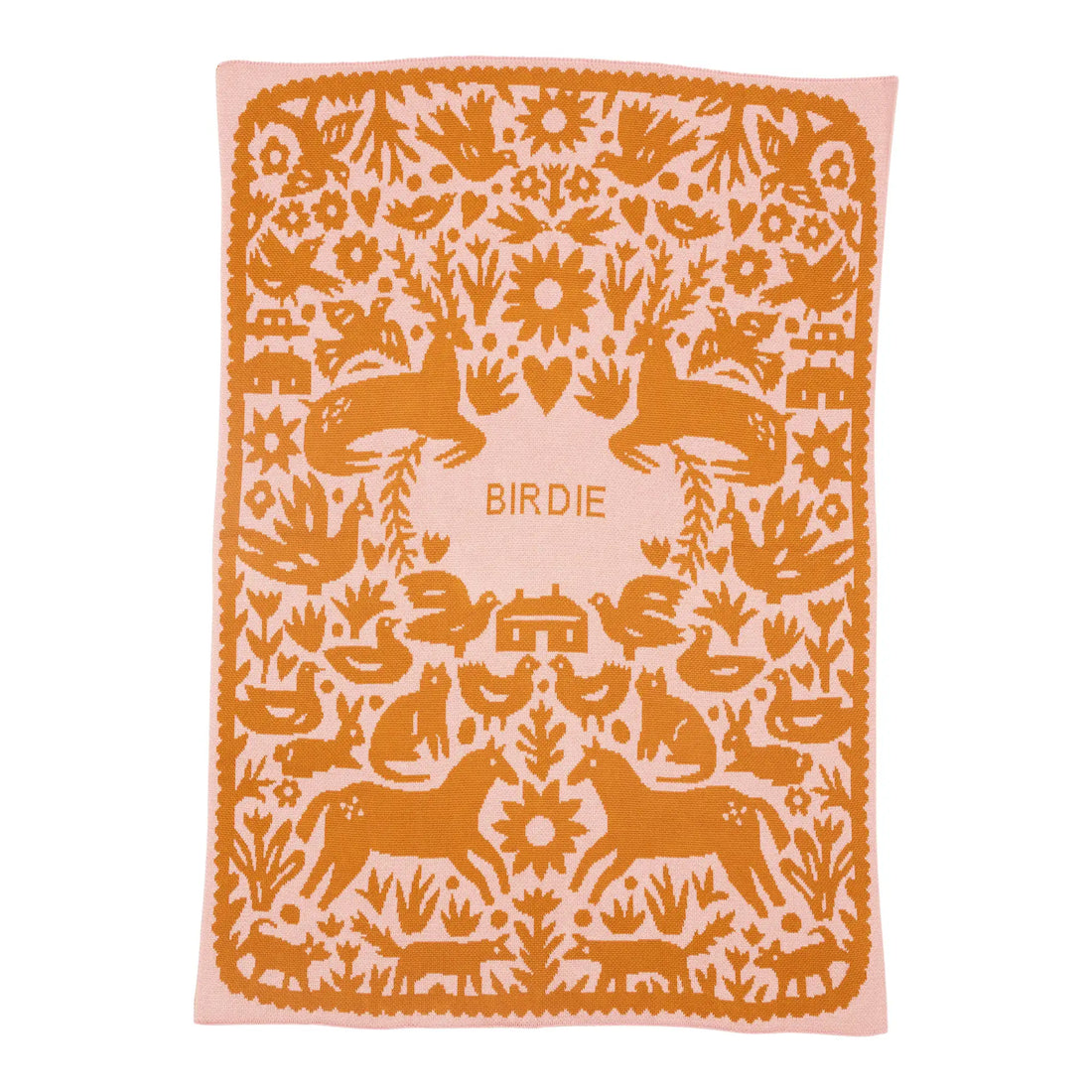Biquette Baby Blanket Mango Mousse in Egyptian Cotton Little Peanut Baby Blanket