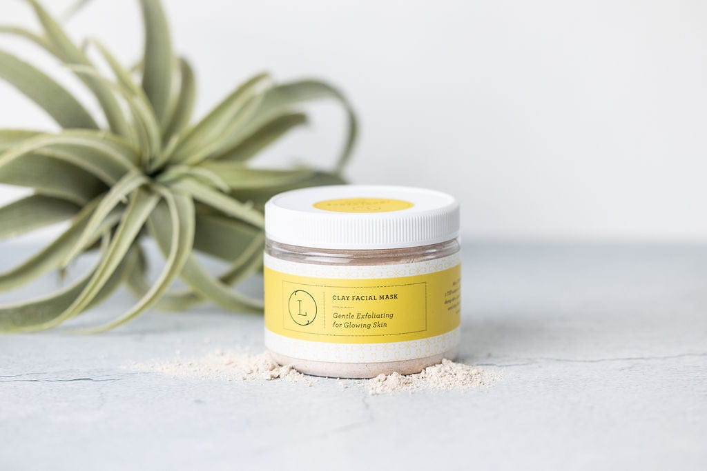 Lizush BODY SCRUBS Natural Clay Facial Mask, Exfoliating Mask, Glowing skin Mask