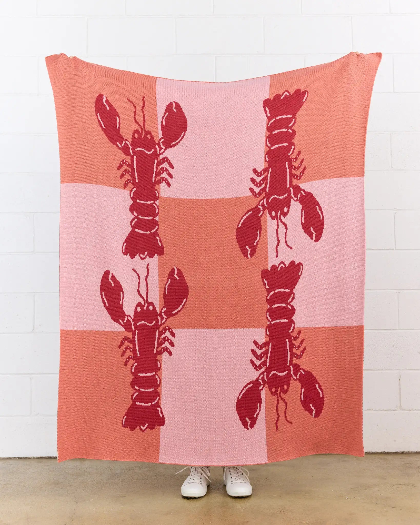 Biquette Throw Blanket Lobster Tile - Throw Blanket