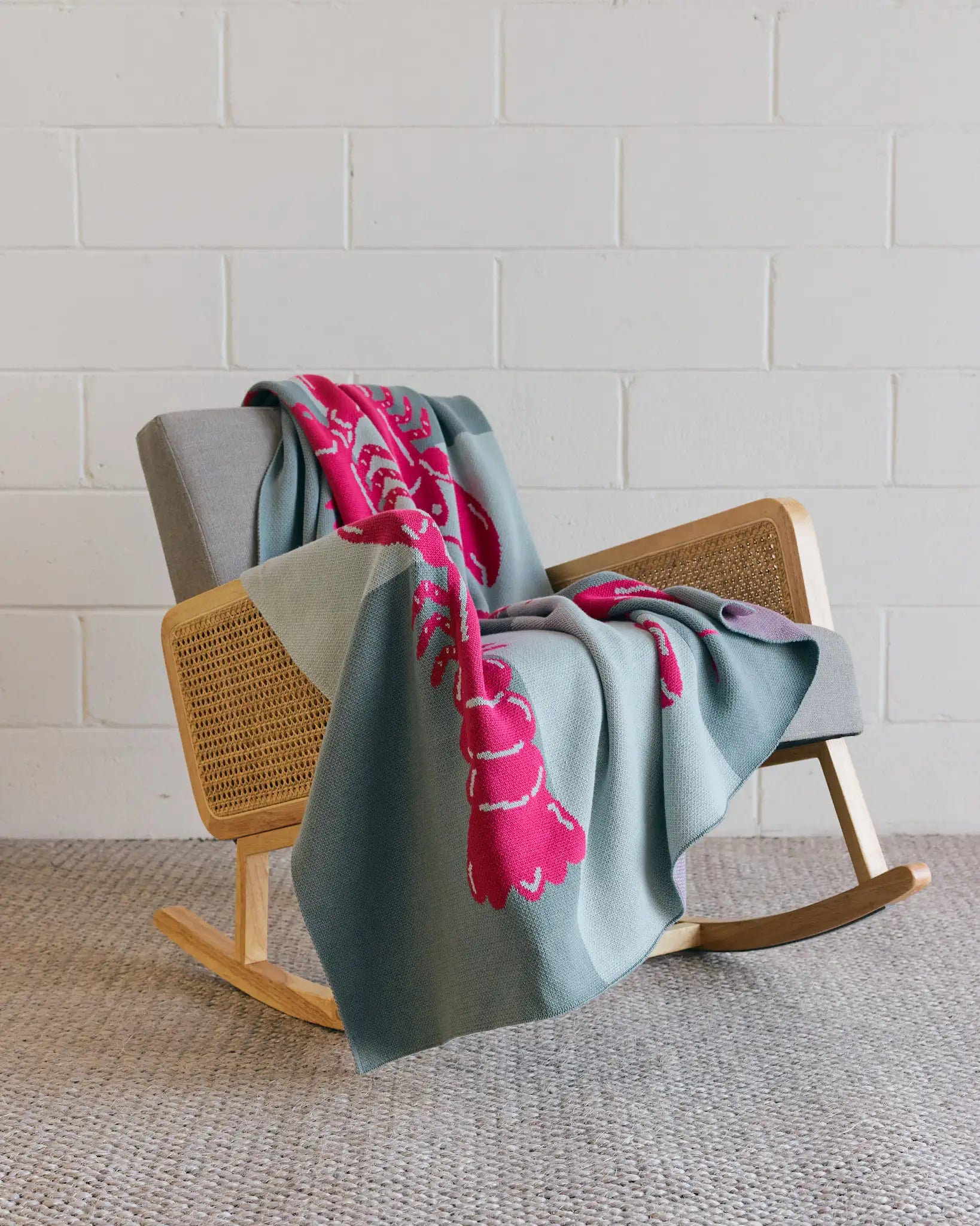 Biquette Throw Blanket Lobster Tile - Throw Blanket