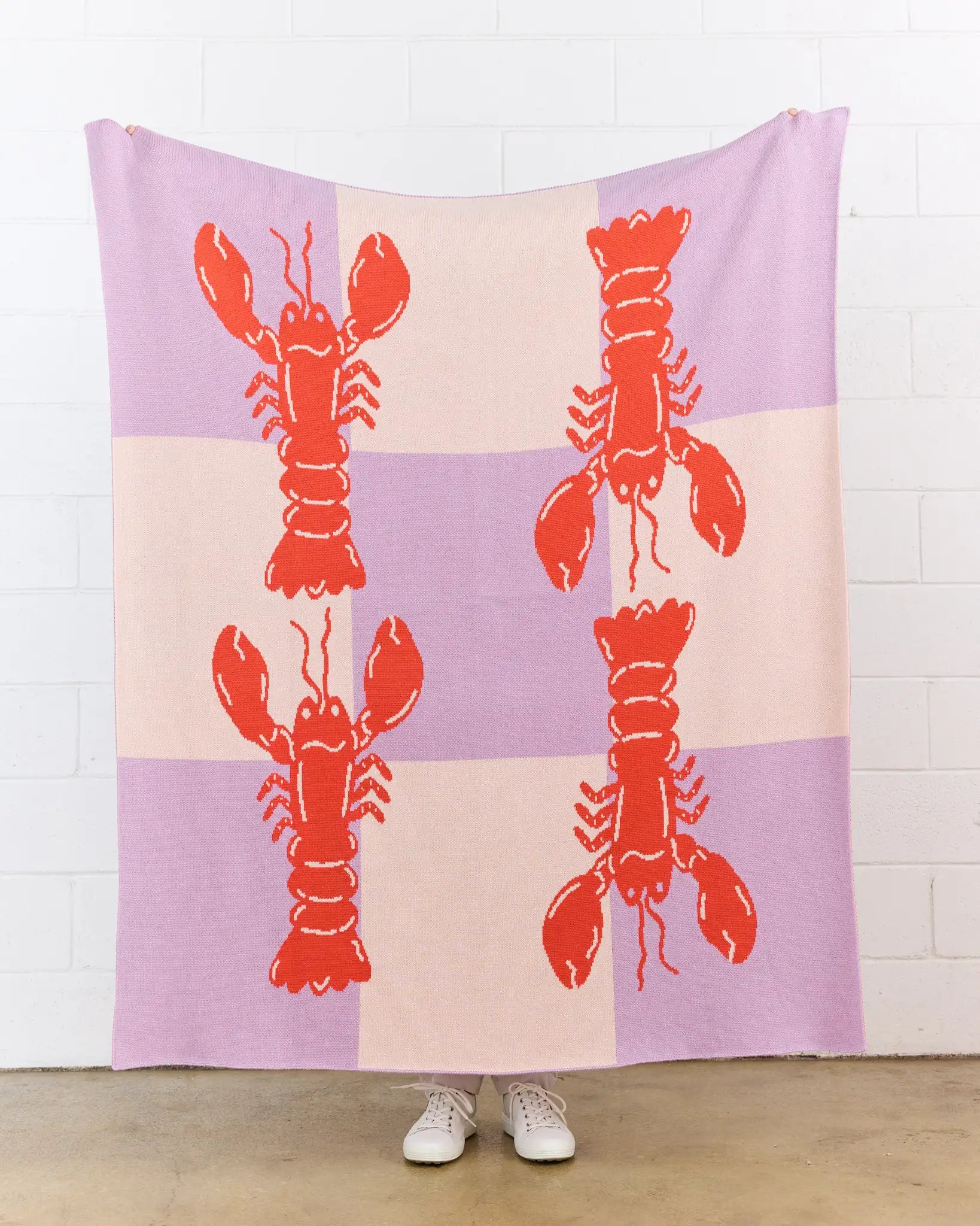 Biquette Throw Blanket Lobster Tile - Throw Blanket