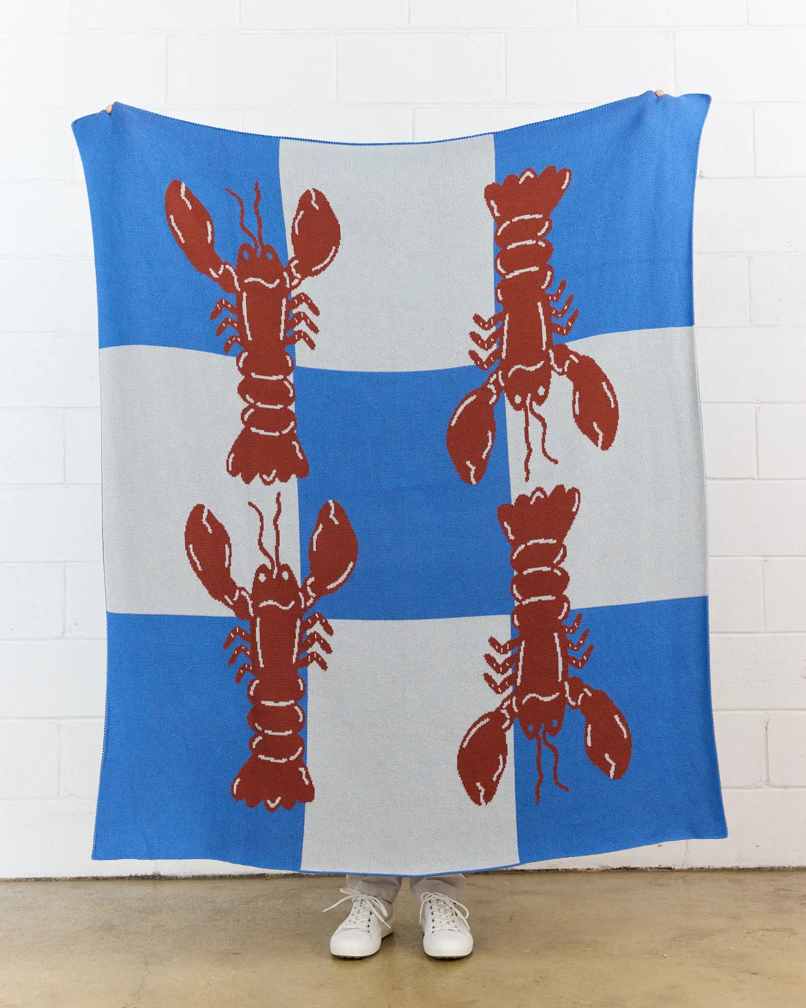 Biquette Throw Blanket Lobster Tile - Throw Blanket
