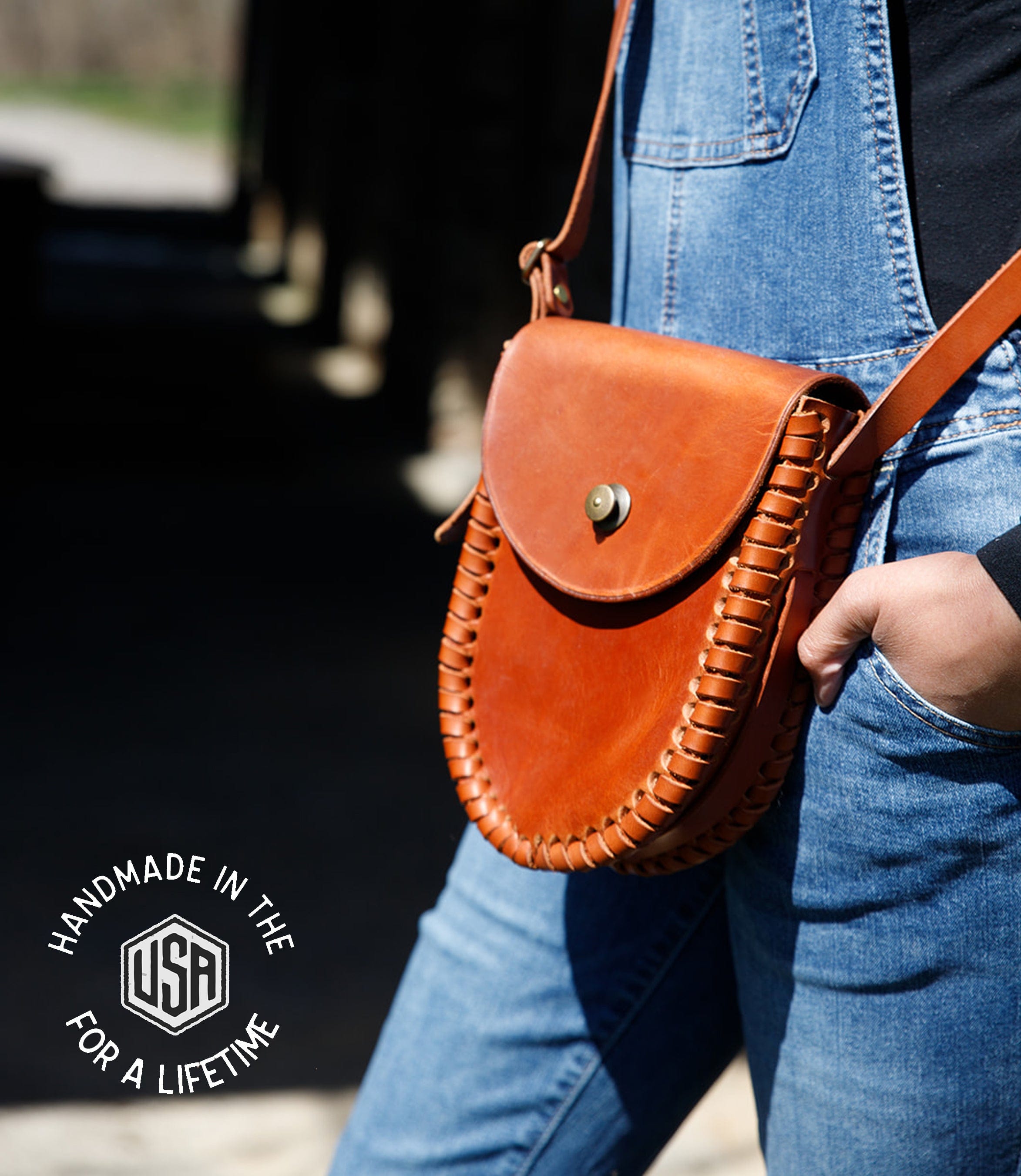 The Local Branch Leather purse Caramel Gaucho Bag - USA Made