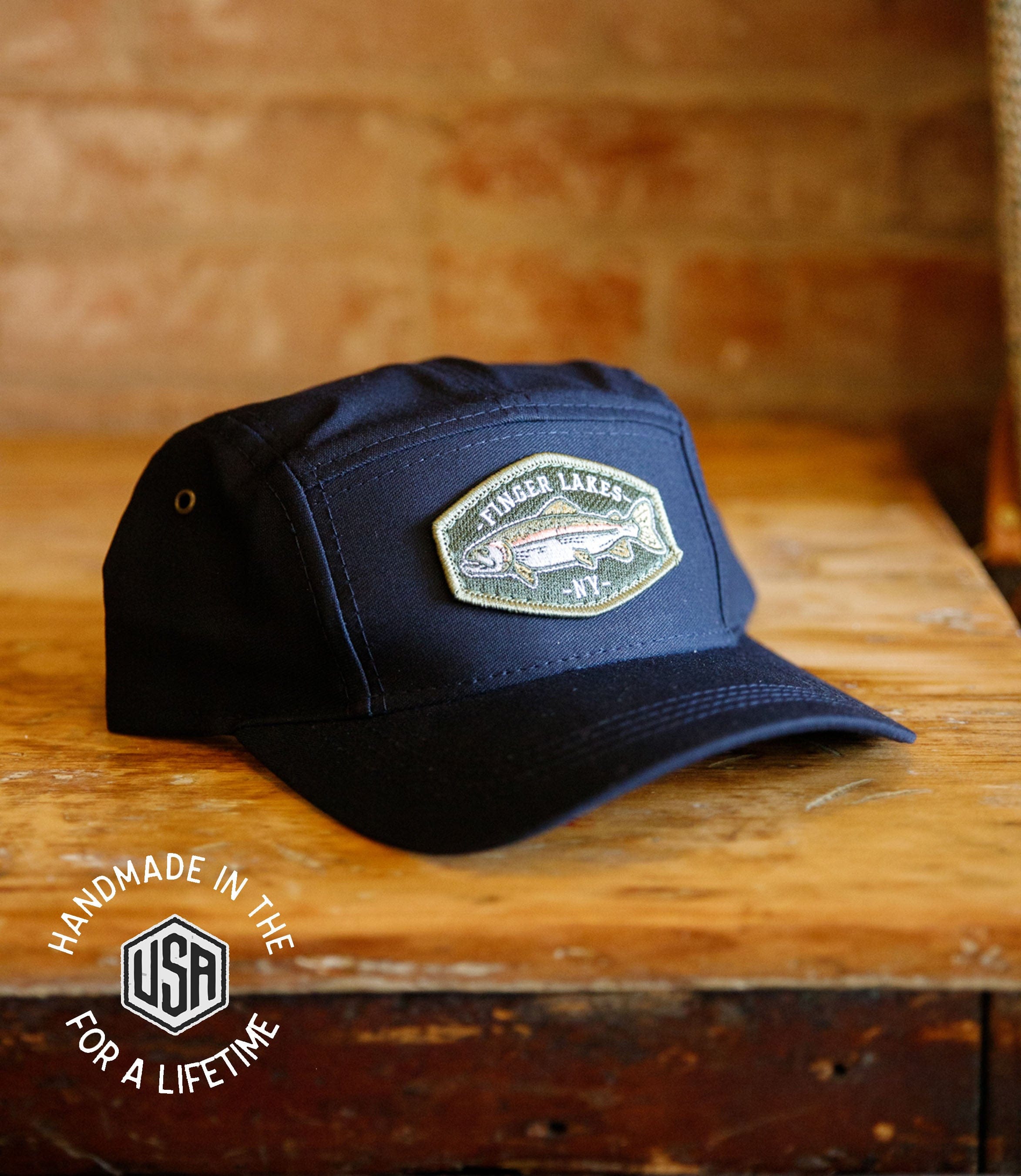 The Local Branch Hat Trout Camp Hat - Embroidered Patch  - USA Made