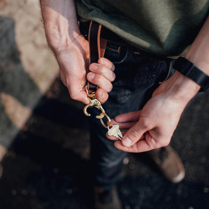 The Local Branch Leather Leather Key Clip Loop - USA Made