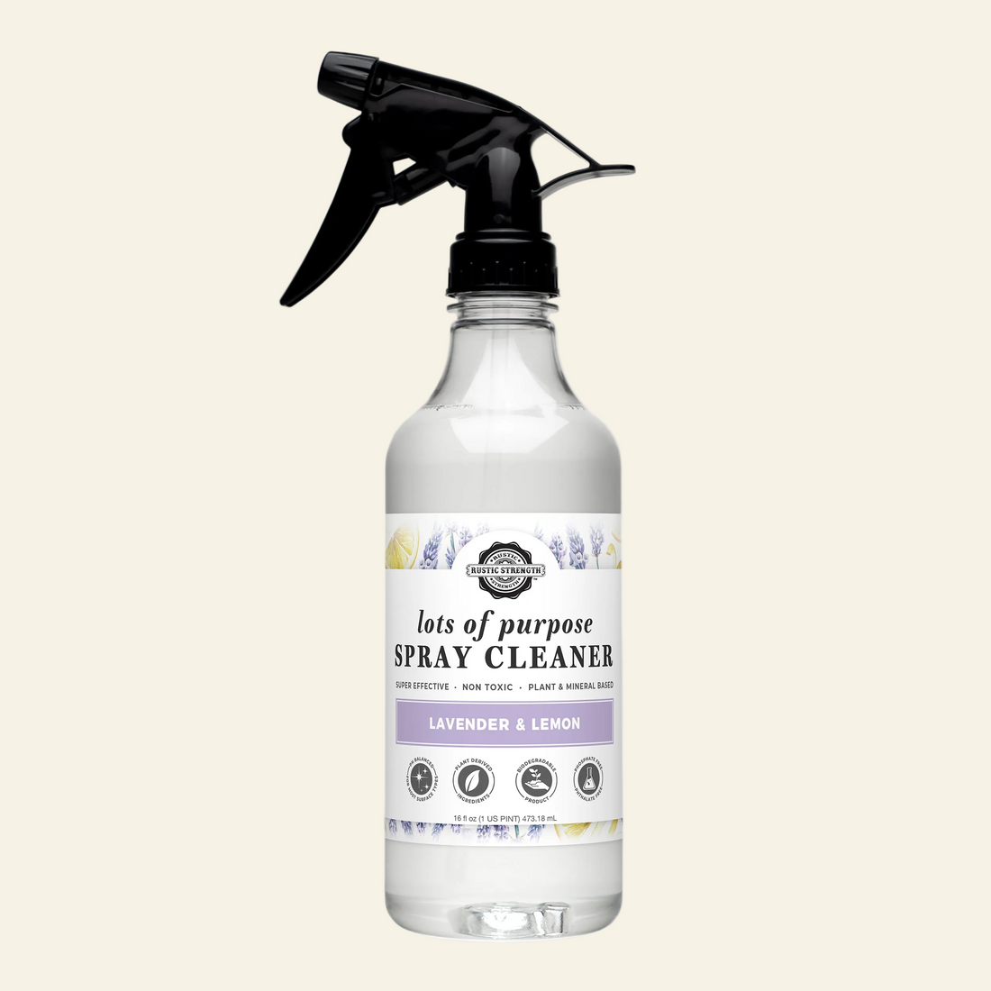 A clear plastic spray bottle of &