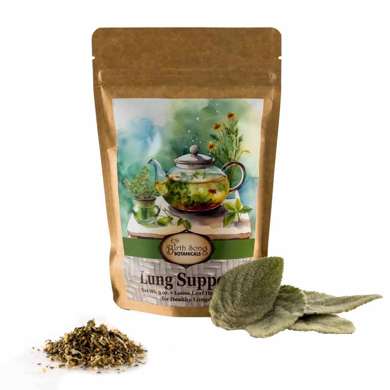 Birth Song Botanicals Co. Tea Herbal Tea for Bronchial Wellness and Clear Breathing* 3 oz.