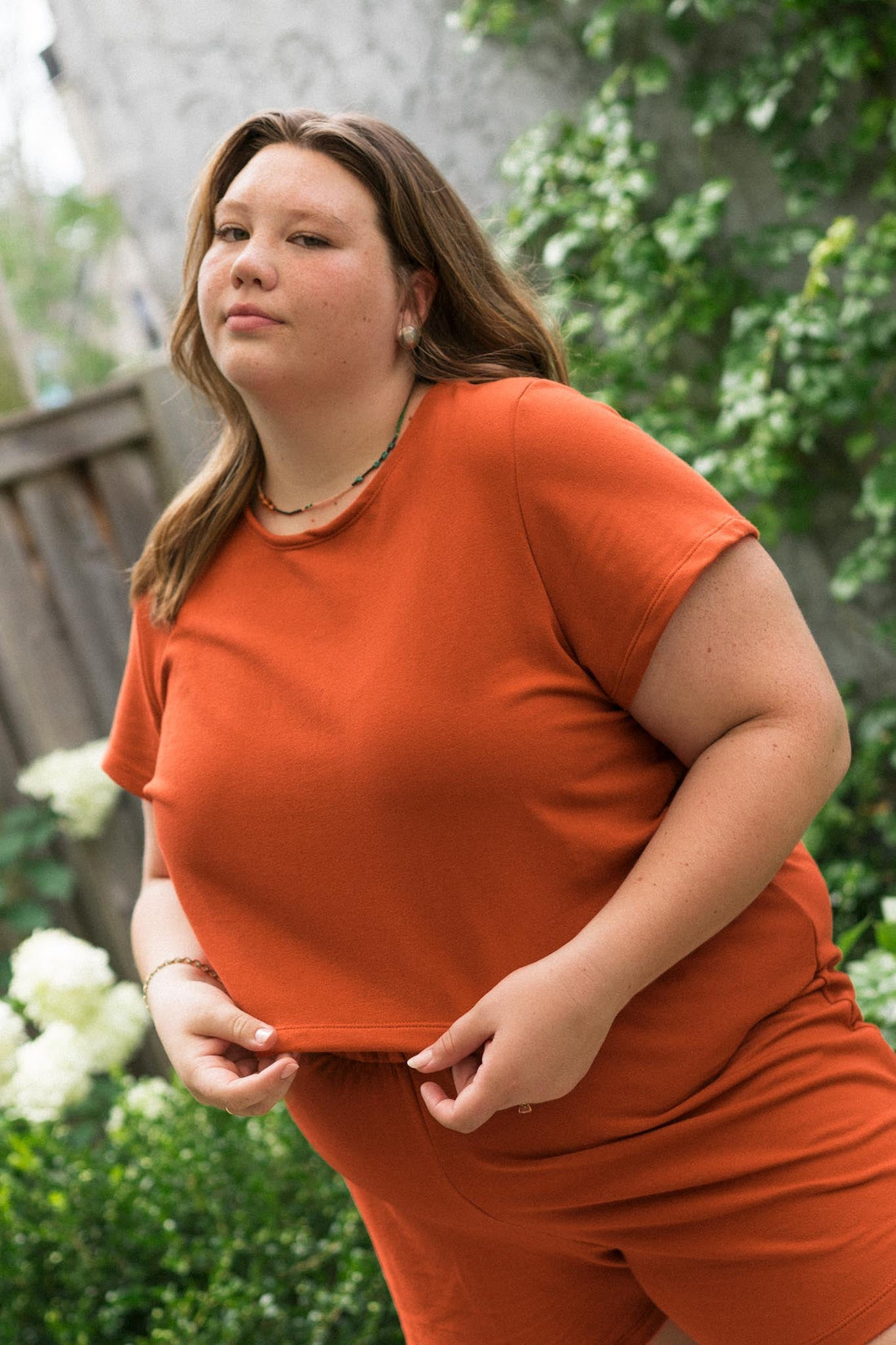 Eden Tee in Persimmon