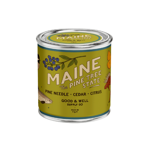 Good &amp; Well Supply Co Candles Half Pint / 8oz / Cotton Wick Maine State Candle