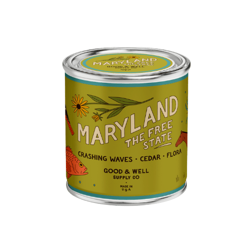 Good &amp; Well Supply Co Candles Half Pint / 8oz / Cotton Wick Maryland State Candle