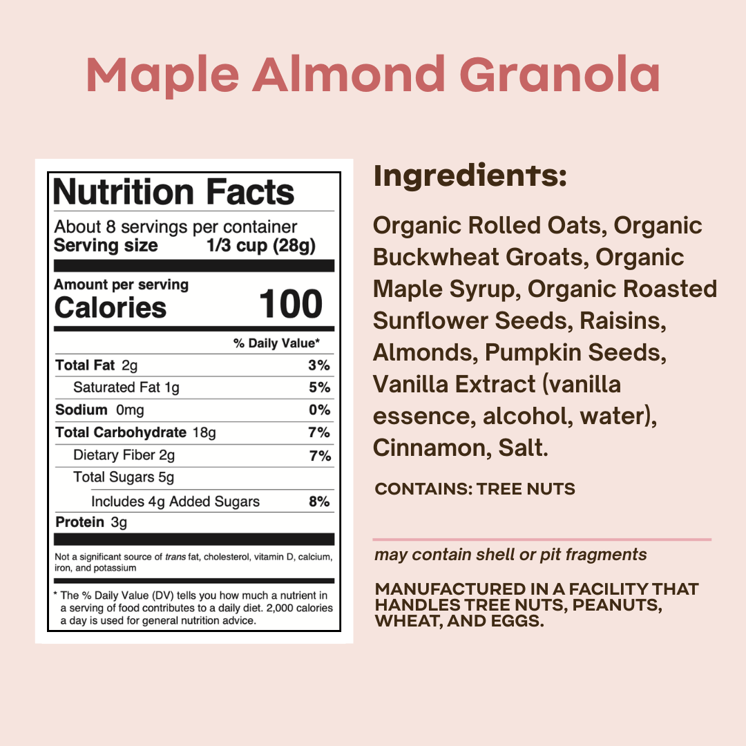 Rooted Living Granola Maple Almond Granola