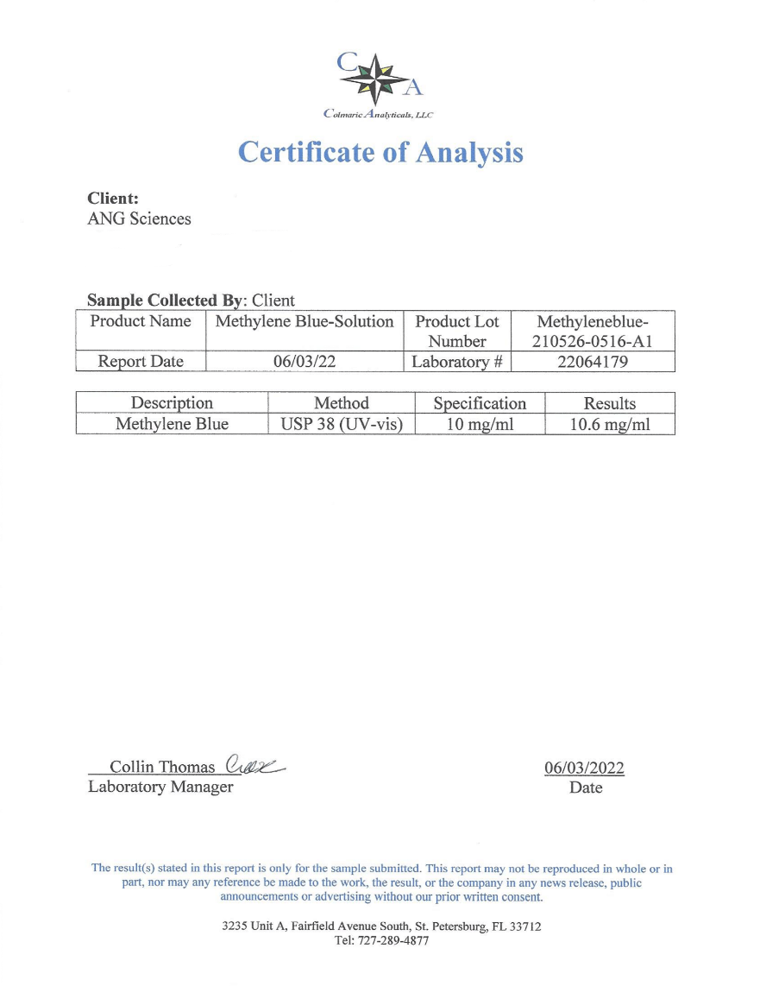 Methylene Blue 1% - USP (Pharmaceutical) Grade - 60ml - My American Goods
