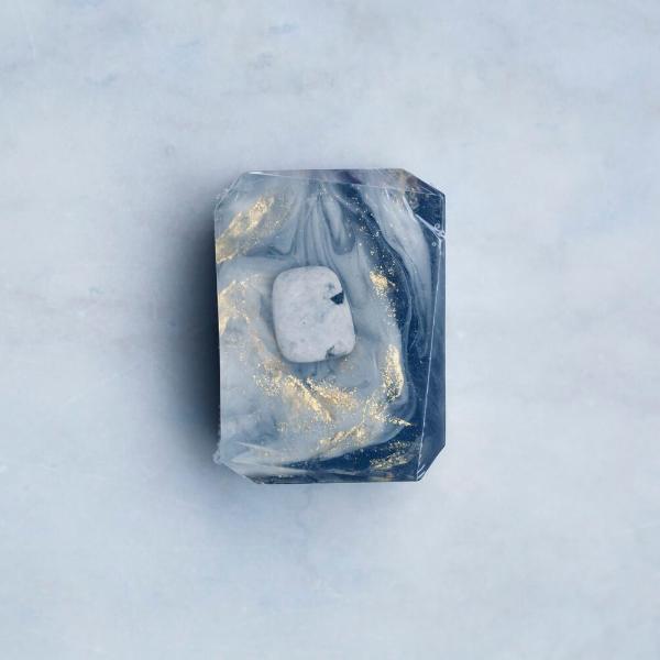 Luna Moon Charcoal &amp; Shea Butter Crystal Soap