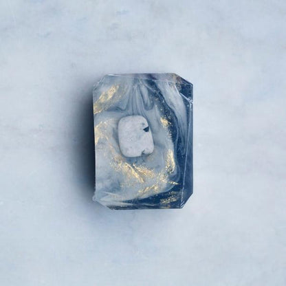 Luna Moon Charcoal &amp; Shea Butter Crystal Soap