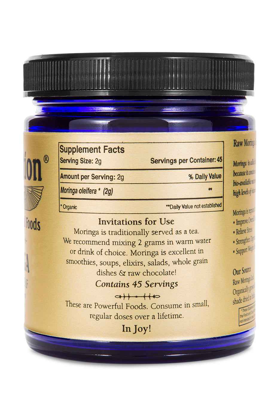 Sun Potion Adaptogen 90g Jar Moringa Leaf Powder (Organic)
