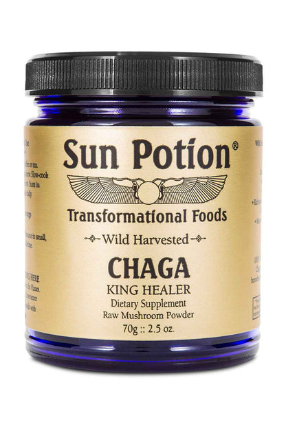 Sun Potion Adaptogen 70g Jar Chaga Mushroom Powder (Wildcrafted)