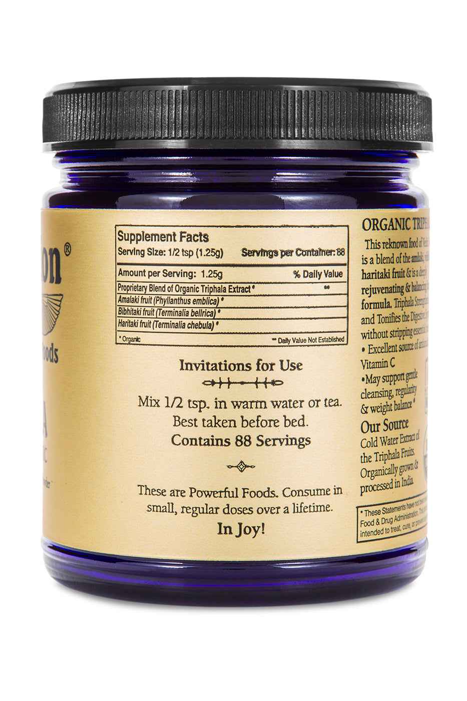 Sun Potion Superfood 111g Jar Triphala (Organic Cold Water Extract Powder)