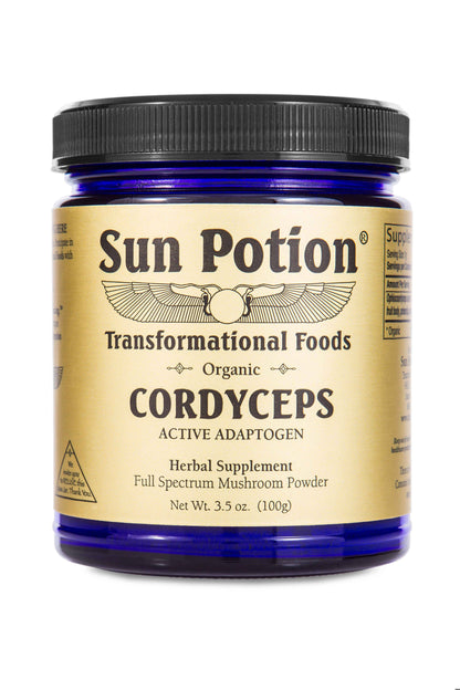 Sun Potion Adaptogen 100g Jar Cordyceps Mushroom Powder (Organic)