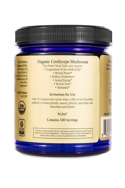 Sun Potion Adaptogen 100g Jar Cordyceps Mushroom Powder (Organic)