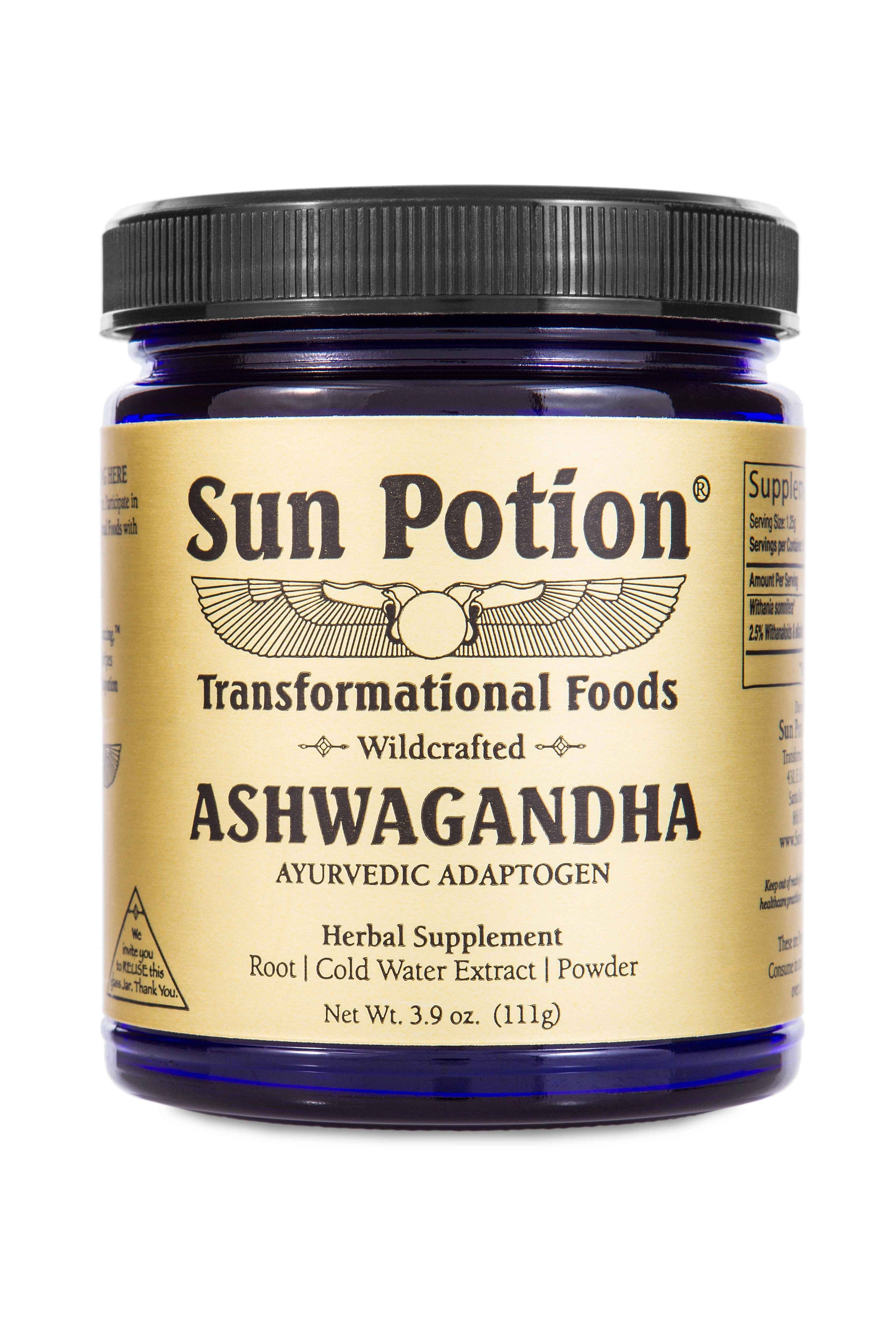 Sun Potion Adaptogen 111g Jar Ashwagandha (Wildcrafted)