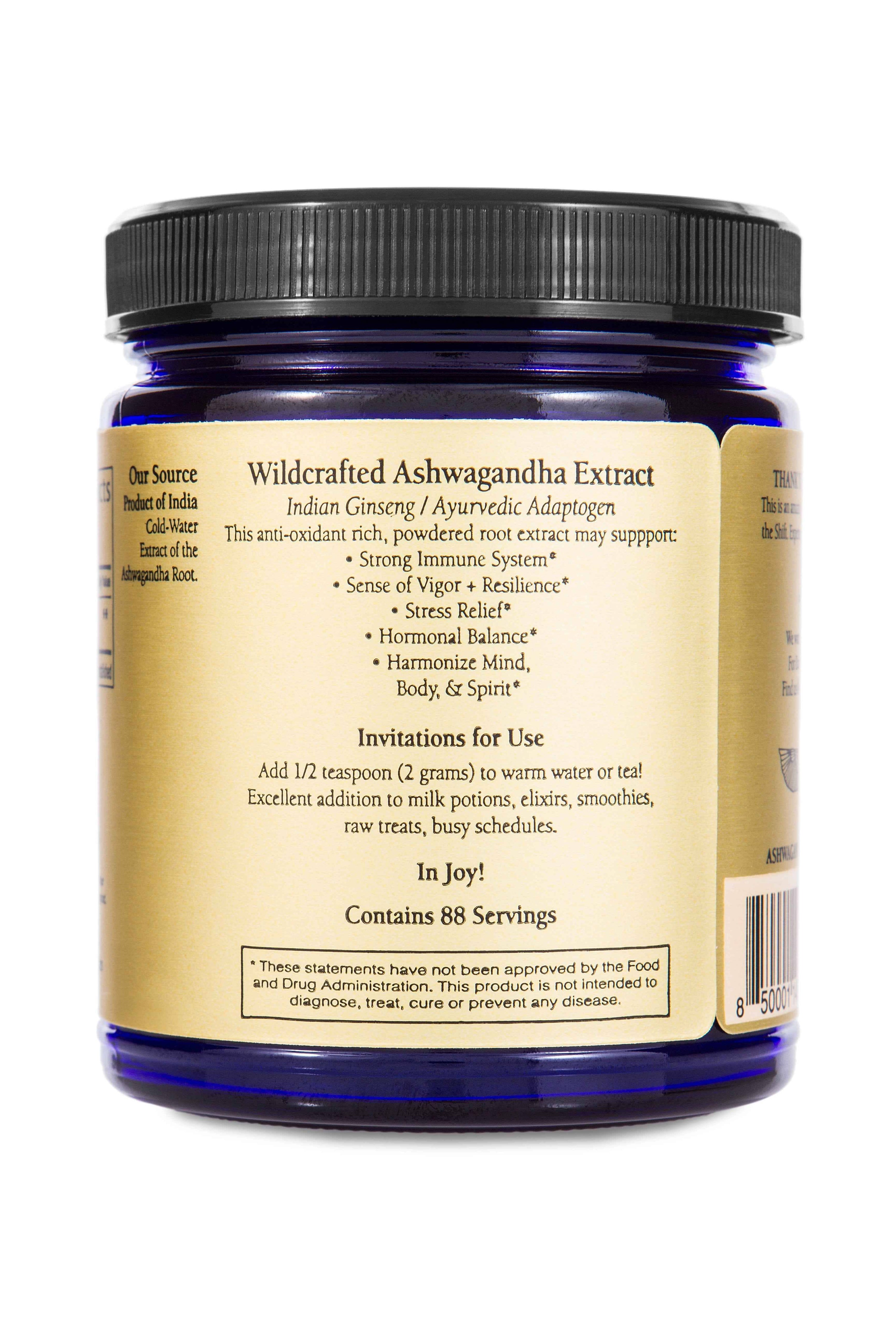 Sun Potion Adaptogen 111g Jar Ashwagandha (Wildcrafted)