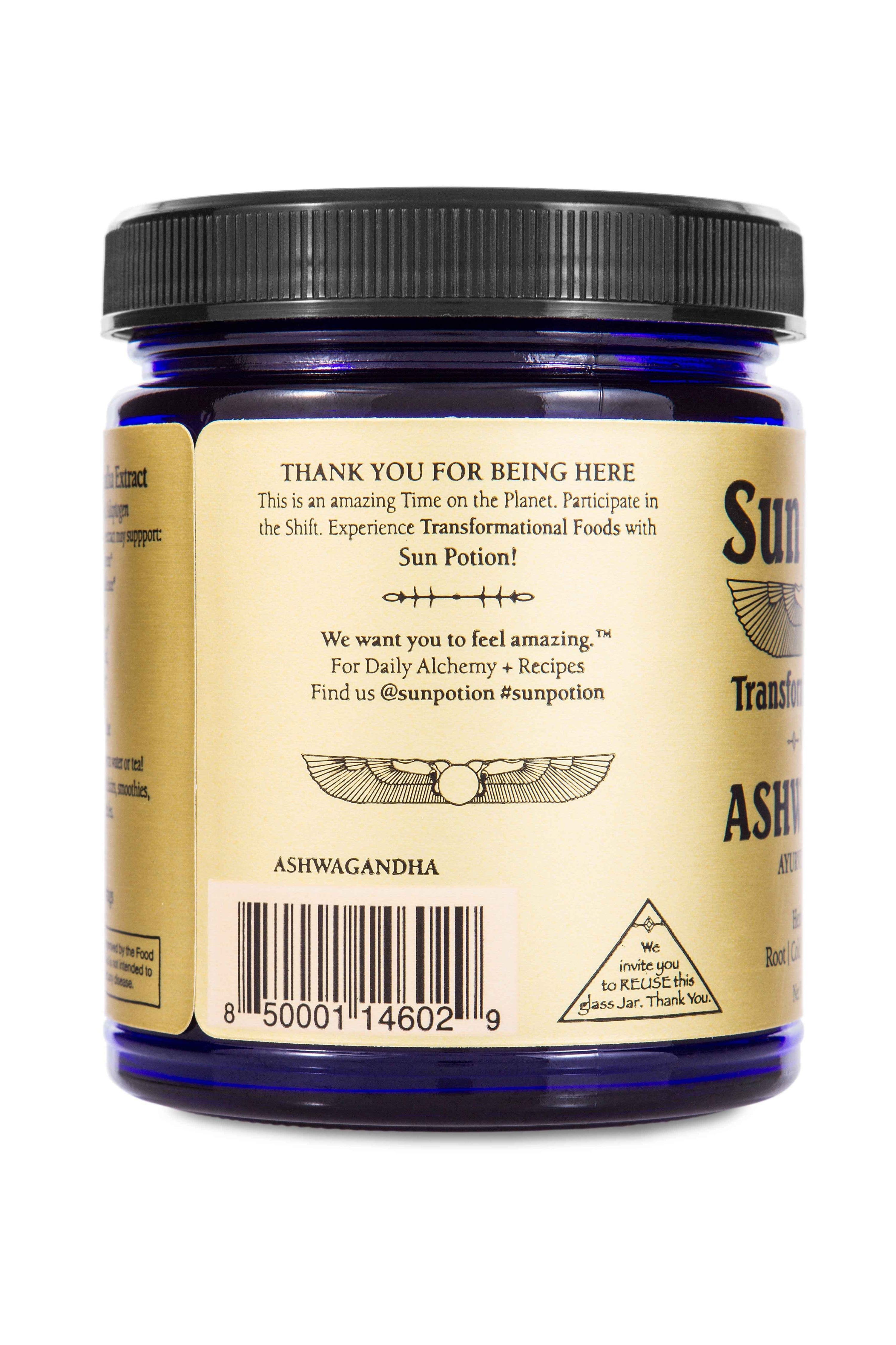 Sun Potion Adaptogen 111g Jar Ashwagandha (Wildcrafted)