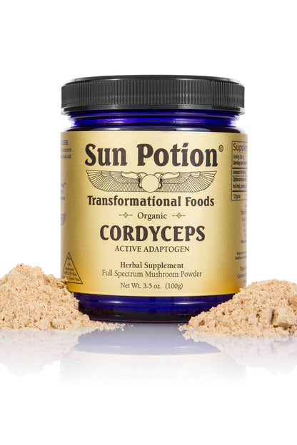 Sun Potion Adaptogen 100g Jar Cordyceps Mushroom Powder (Organic)