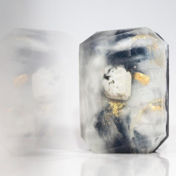 Luna Moon Charcoal &amp; Shea Butter Crystal Soap