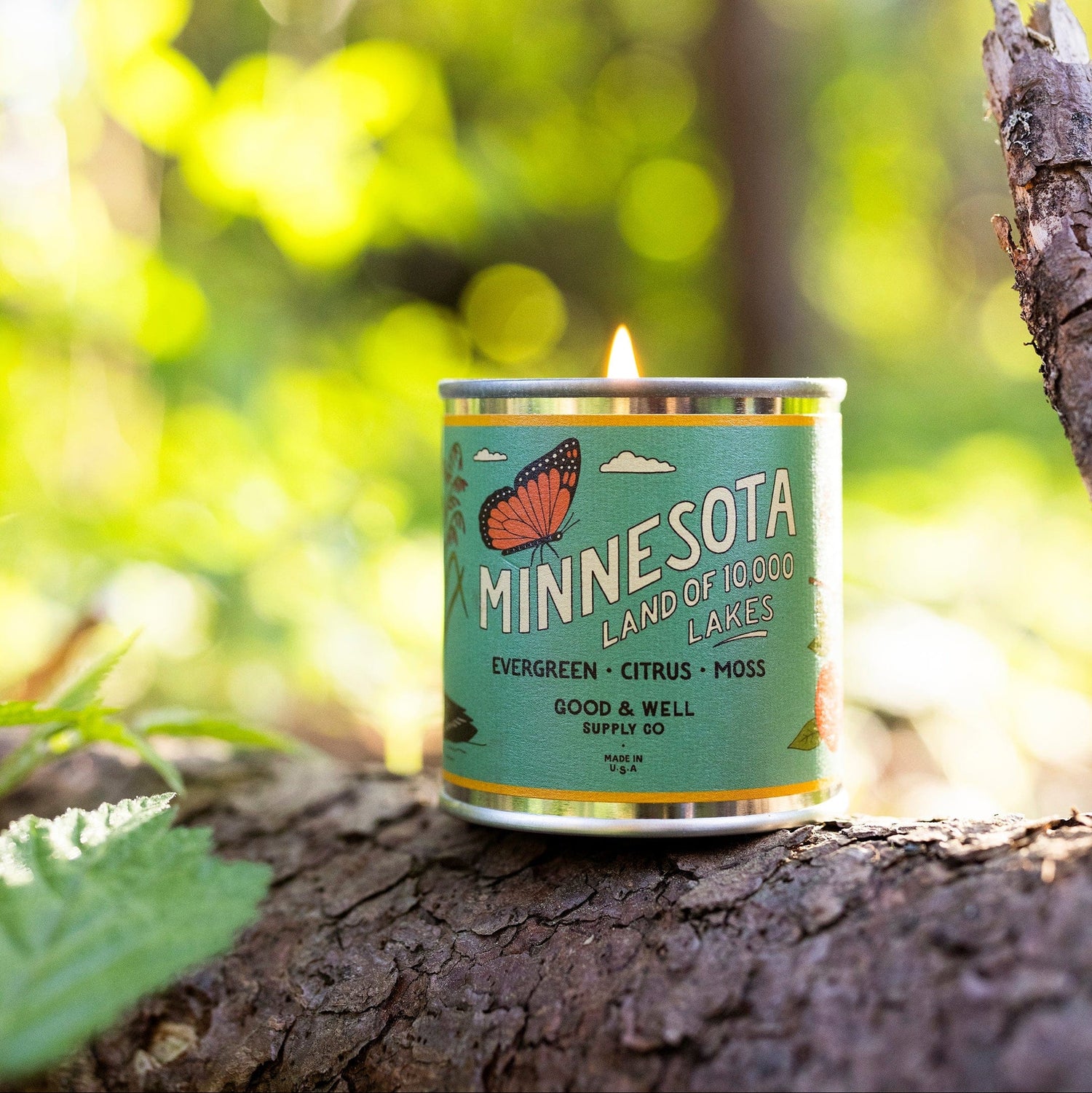 Good &amp; Well Supply Co Candles Half Pint / 8oz / Cotton Wick Minnesota State Candle