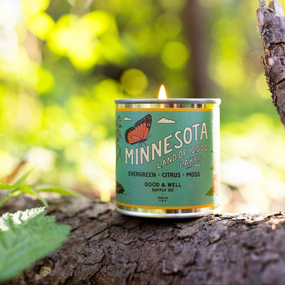 Good &amp; Well Supply Co Candles Half Pint / 8oz / Cotton Wick Minnesota State Candle