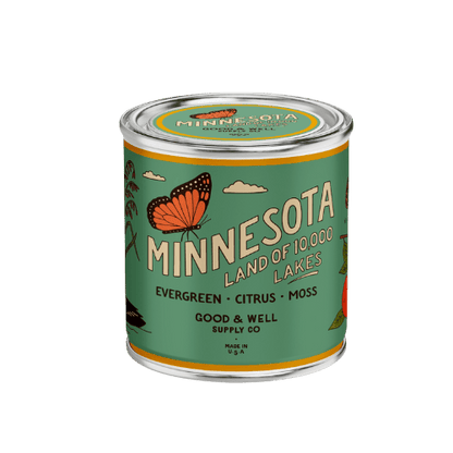 Good &amp; Well Supply Co Candles Half Pint / 8oz / Cotton Wick Minnesota State Candle