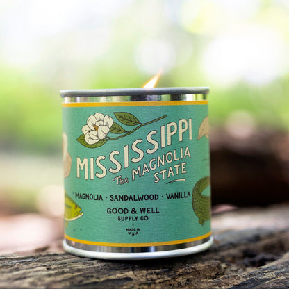 Good &amp; Well Supply Co Candles Half Pint / 8oz / Cotton Wick Mississippi State Candle
