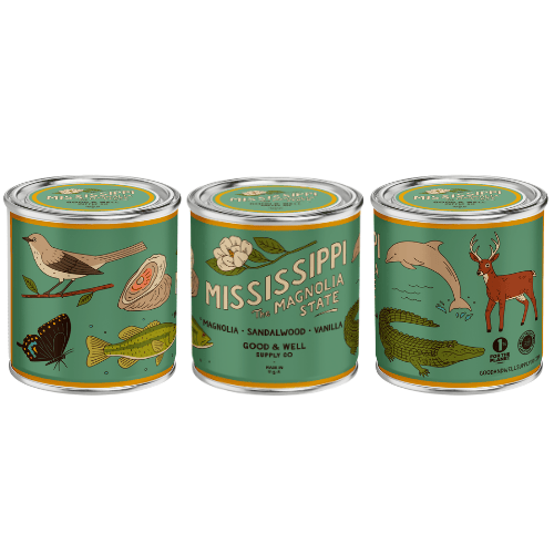 Good &amp; Well Supply Co Candles Half Pint / 8oz / Cotton Wick Mississippi State Candle