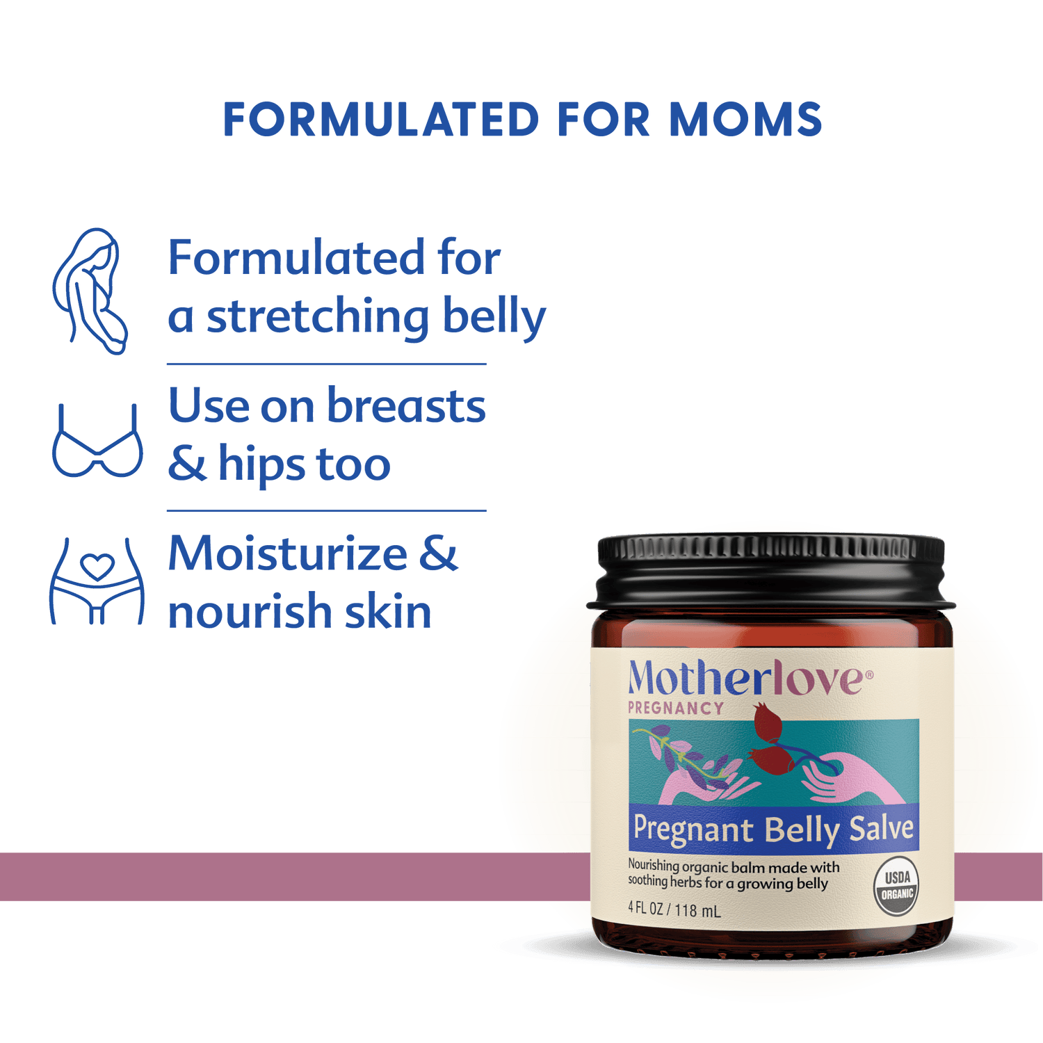 Motherlove Herbal Company Pregnancy 4 oz Pregnant Belly Salve