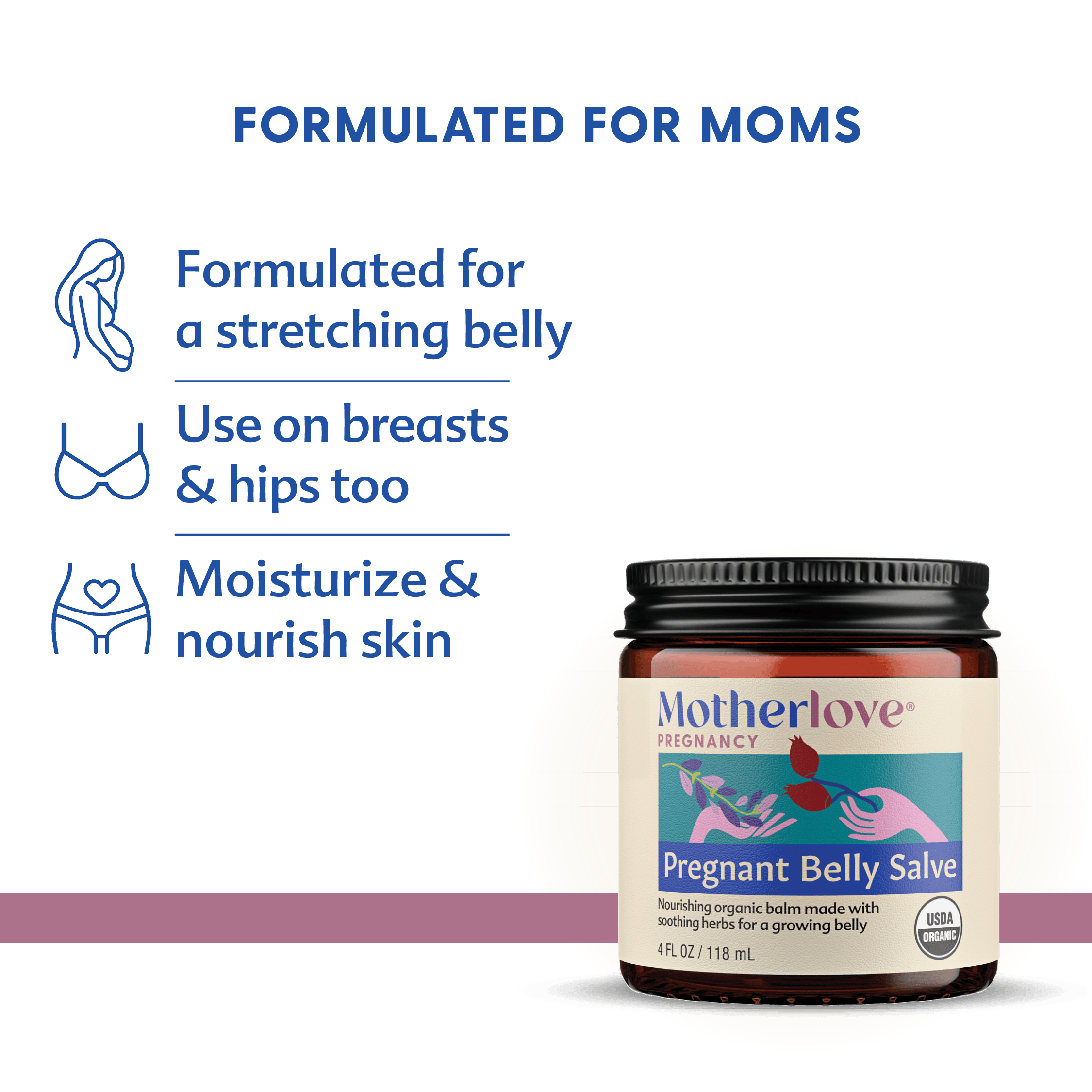 Motherlove Herbal Company Pregnancy 4 oz Pregnant Belly Salve
