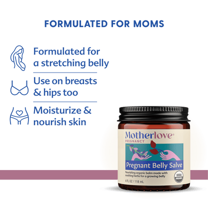 Motherlove Herbal Company Pregnancy 4 oz Pregnant Belly Salve