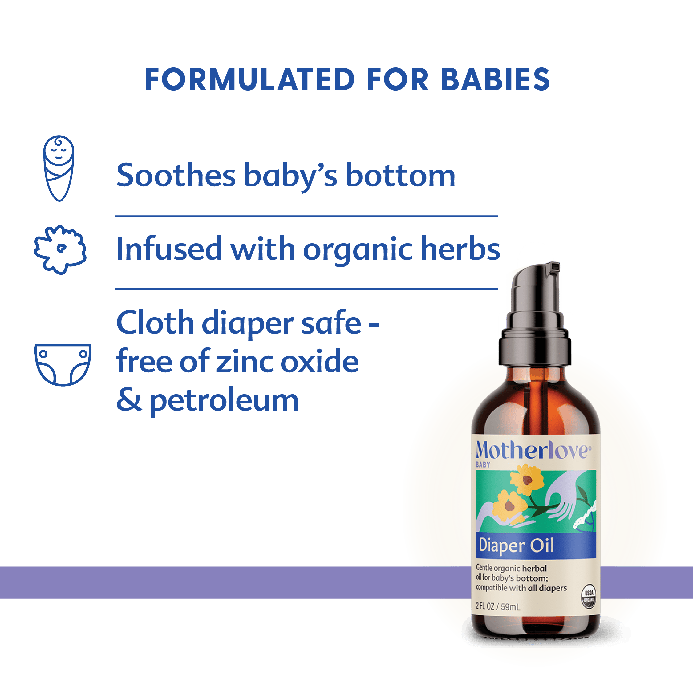 Motherlove Herbal Company Baby Diaper Oil