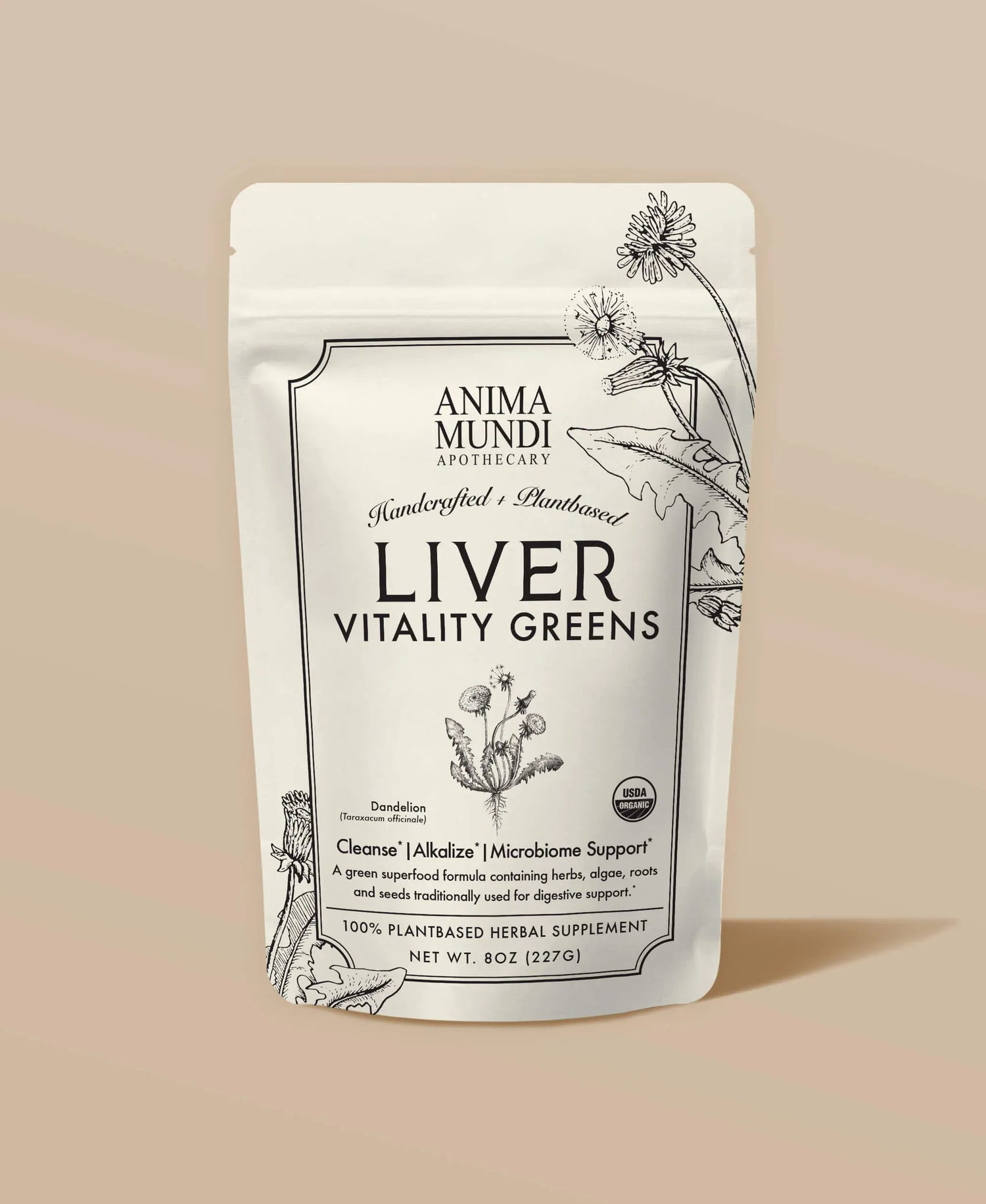 Anima Mundi Herbal supplements 1 lb LIVER VITALITY Super Greens | Daily Cleansing Powder*